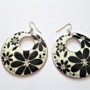 Large Flower Power Boho Earrings